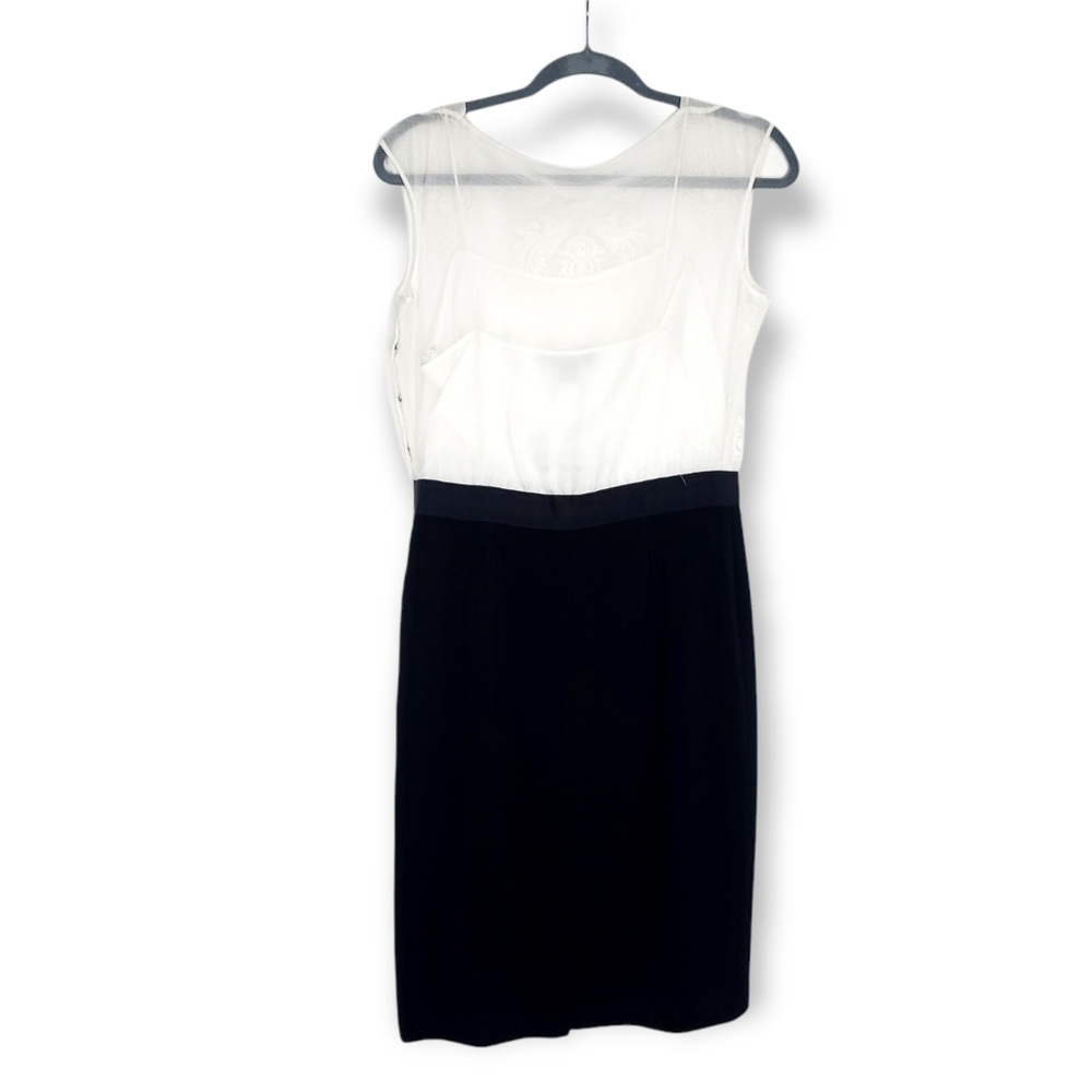 Lauren Ralph Lauren two tone pencil skirt dress size 4 - Picture 3 of 12
